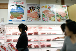 和牛・豚肉の販売コーナーの写真
