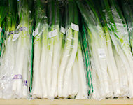 直売所の様子（白ねぎ）